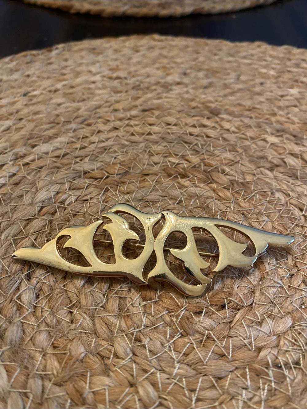 Vintage 90’s signed Ginnie Johansen abstract brooch